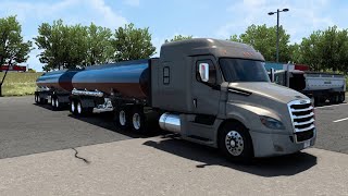 Freightliner Cascadia - Mod Tanker American Truck Simulator - Logiteck G29 - Gameplay ULTRAWIDE