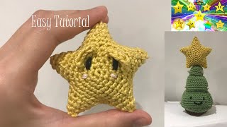 Crochet Amigurumi Star | Christmas Tree Star | Super Mario Superstar | Tutorial