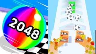 Ball Run 2048 vs Jelly Run 2048 - Удовлетворяющий ASMR Геймплей Все Уровни (android, ios) P4