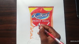 How To Draw Realistic KurKure Drawing || 3D KurKure Drawing Step By Step ||