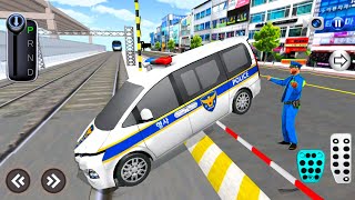 Police Van Drive Through Railroad - Korean School Driver Simulator 2 - Android Gameplay #7