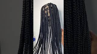 Full lace jumbo knotless braids wig with outer