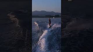 Aussie Adam making some noise. Dawn wakeboarding.#wakeboarding #bali #gilitrawangan #watersports