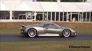 Porsche 918 Spyder - Flybys on Track and Driving Goodwood Festival of Speed