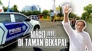 MACET.!!! ADA PENGAWALAN PAK JOKOWI DI BALIKPAPAN - MOTOVLOG BALIKPAPAN