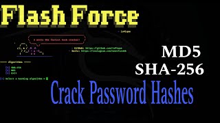 Flash Force Tool Installation Guide | Crack the Hash SHA256 & MD5 Tutorial