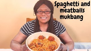 SPAGHETTI AND MEATBALL MUKBAND | VEGAN (EATING SHOW)