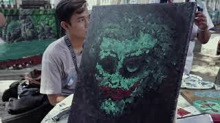 The Joker - Oil Painting inspired by Monet