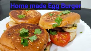 Egg Burger,ഒരു Home style Burger recipe, ഒന്ന് try ചെയ്ത് നോക്കൂ Ramla rafe