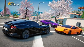 FERRARI 812 SUPERFAST VS BUGATTI DIVO VS LAMBO MURCIELAGO! ТЕСТ САМЫХ ЛУЧШИХ МАШИН! GTA 5 RP BURTON