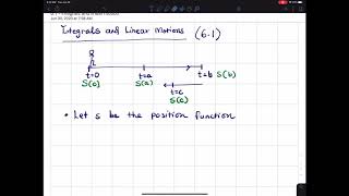 6.1 - Integrals and Linear Motion