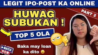 TOP 5 LOAN LEGIT IPO-POST KA ONLINE KAPAG HINDI NAKAPAG BAYAD ✅ PART 2