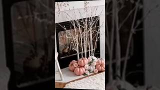 How to decorate with dry branches and pumpkins in the shabby chic style for the fall season