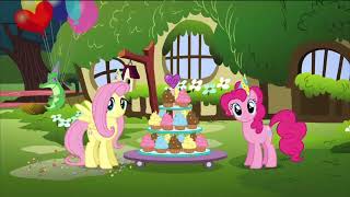 Fluttershy and Pinkie Pie Send Blue A Birthday Card