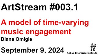 ActInf ArtStream 003.1 ~ Diana Omigie: "A model of time-varying music engagement"