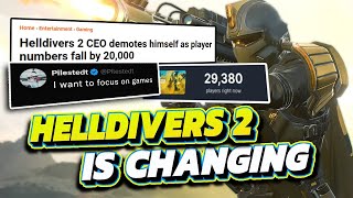 Helldivers 2 CEO Steps Down as Player Numbers Fall, Talks Future Plans