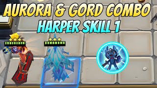 3 STAR GORD AND 3 STAR AURORA WITH HARPER SKILL 1 || BEST SYNERGY COMBO 2024 || MAGIC CHESS