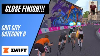 Zwift Racing at Crit City // Category B // Bell Lap