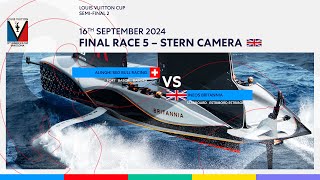 Louis Vuitton Cup Semi-Final Race 9 Starboard Entry Stern Camera - INEOS Britannia