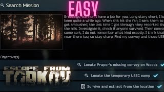 Search Mission Escape from Tarkov Quest Guide Prapor Woods Fast Easy Cool