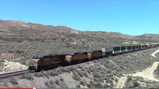 UP Intermodal Train at Hill 582 - Cajon Pass