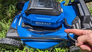 Kobalt Electric Lawn Mower 40 Volt 20 Inch Cut - First time EVER using an electric lawn mower!