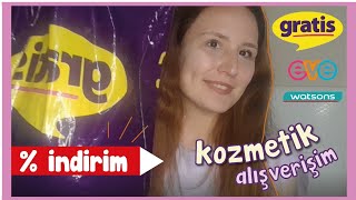 BÜYÜK KOZMETİK ALIŞVERİŞİM| Gratis, Watsons, Eve | Buse Ece