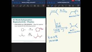 Ch 8 part 2  hydrohalogenation  (Klein 4th edition)