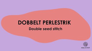 Dobbelt perlestrik