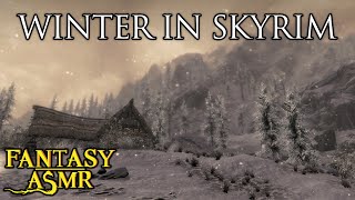 ❄️ Ambience ASMR | Winter in Skyrim ☃️ Snowstorm, Winds (🐉 Skyrim inspired Ambience 🐉)