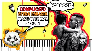 SFERA EBBASTA - COMPLICATO - INSTRUMENTAL Piano Tutorial