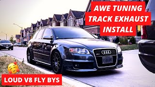 The FIRST car mod you need to do! Awe Tuning track edition exhaust install - Audi RS4 B7 Avant