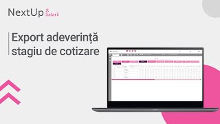 Tutorial - Export adeverință stagiu de cotizare (NextUp Salarii)