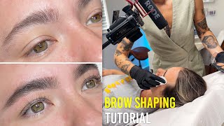 Professional Brow Shaping and Tint Tutorial For Beginners