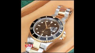 ROLEX SUBMARINER STEEL&GOLD BLACK - WATCHESGMT