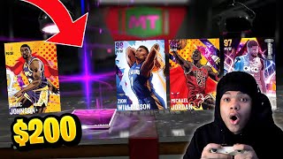 I SPENT $200 ON PACKS TO PULL DARK MATTER MICHAEL JORDAN & ZION WILLIAMSON NBA 2K21 MYTEAM