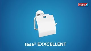 How to apply the chromed; round tesa® Exxcellent roll holder