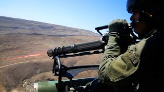 MARINES CONDUCT .50 CAL & MINIGUN Aerial Gunnery Range And Sonobouy Anti-Submarine Training Exercise