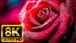 ЗАХВАТЫВАЮЩИЕ ЦВЕТА ПРИРОДЫ 8K (60FPS) ULTRA HD 🌹🌷 Красивые цветы – музыка для сна и отдыха