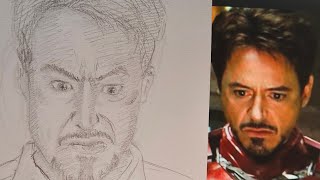 iron man portrait, drawing journey 63