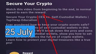 25 July Tapswap code  | Secure your crypto #shortsviral #tapswap