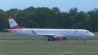 Austrian Airlines Embraer 195 landing at Graz Airport | OE-LWG