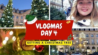 VLOGMAS DAY 4, Christmas tree shopping in Paris and Decorating