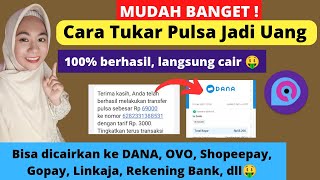 CARA TUKAR PULSA JADI SALDO DANA | UBAH PULSA MENJADI UANG LANGSUNG CAIR KE E WALLET & REKENING BANK