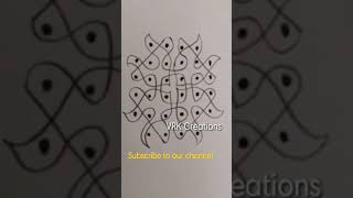 Simple kolam || easy muggu #kolam #muggulu #shorts