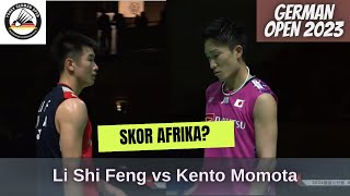 DIKASIH SKOR AFRIKA? LI Shi Feng vs Kento MOMOTA - Badminton German Open 2023 | Semifinal