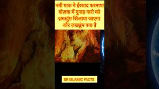 नबी पाक ने ईरशाद फरमाया है गुनाहा गारो को ज़ख्खुंम खिलाया जाएगा और #shorts #islam #facts