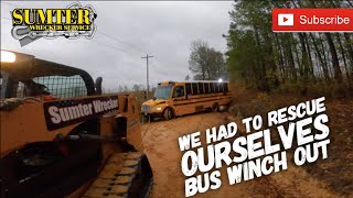 We had to rescue ourselves! Bus Winch Out!