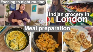 Indian mom Evening to Night Routine | Indian Grocery Shopping in uk | Next day Lunch Preparation