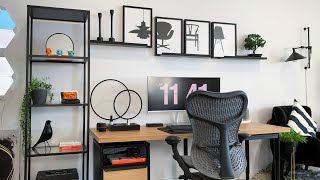 Laptop Desk Setup Makeover - Home Office Tour 2021